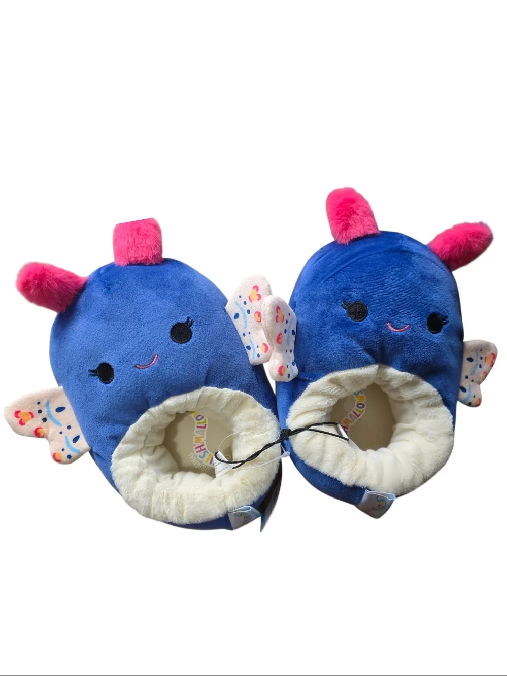 Squishmallows Tazuni Plush Slippers Blue Character Cozy House Shoes